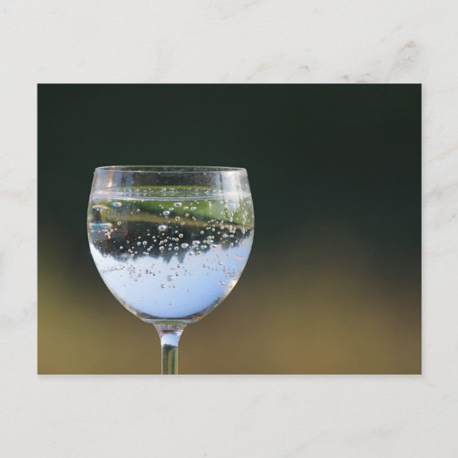 Glass with drink. postcard (Front)