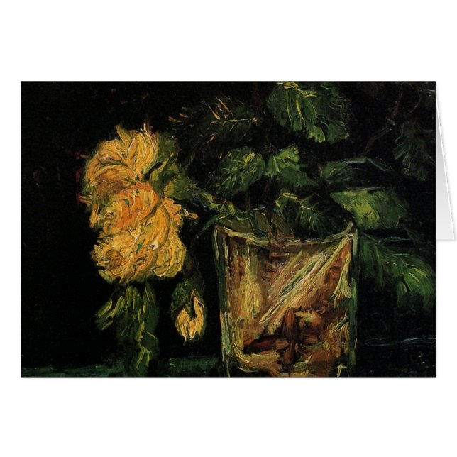 Glass with Roses by Vincent van Gogh Cards (Front Horizontal)
