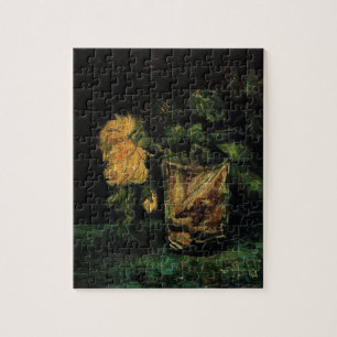 Glass with Roses by Vincent van Gogh Jigsaw Puzzle