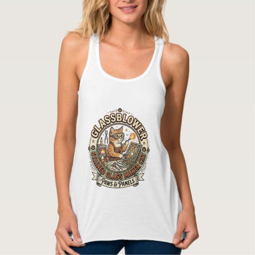 Glassblower Stained Glass Maker Cat Glassblower St Tank Top