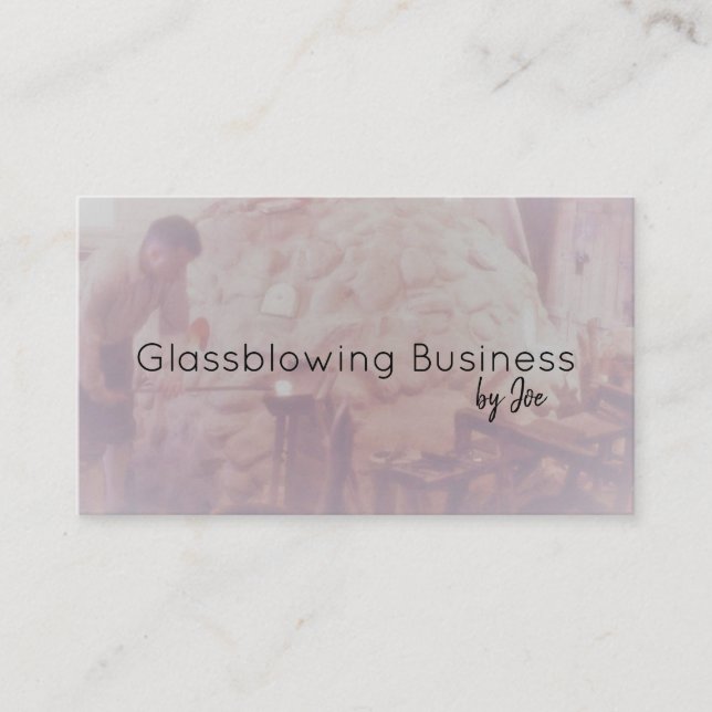 Glassblowing  business card (Front)