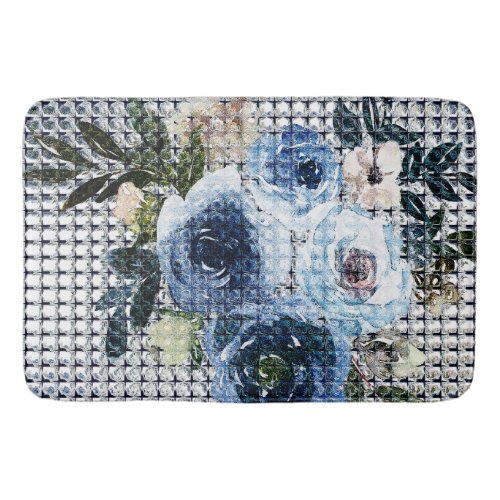 Glassed Roses Bath Mat