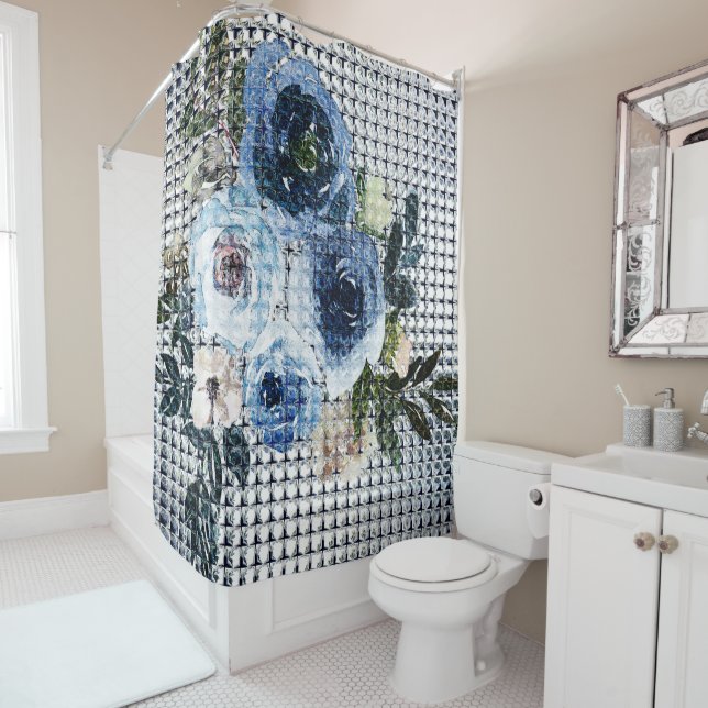 Glassed Roses Shower Curtain (In Situ)