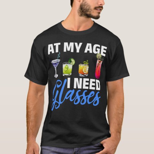 Glasses Aging Humor Funny Old People T_Shirt