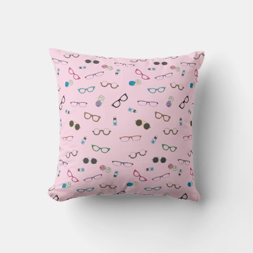 Glasses and Contact Lenses Throw Pillow