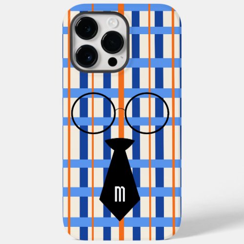 Glasses and Tie monogramm Case_Mate iPhone 14 Pro Max Case