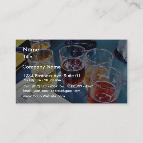 Glasses Beers Business Cards