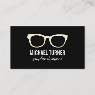 Glasses (cream) business card