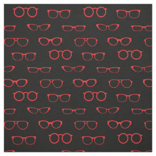 Glasses Cute Optician Optometrist Red Fabric