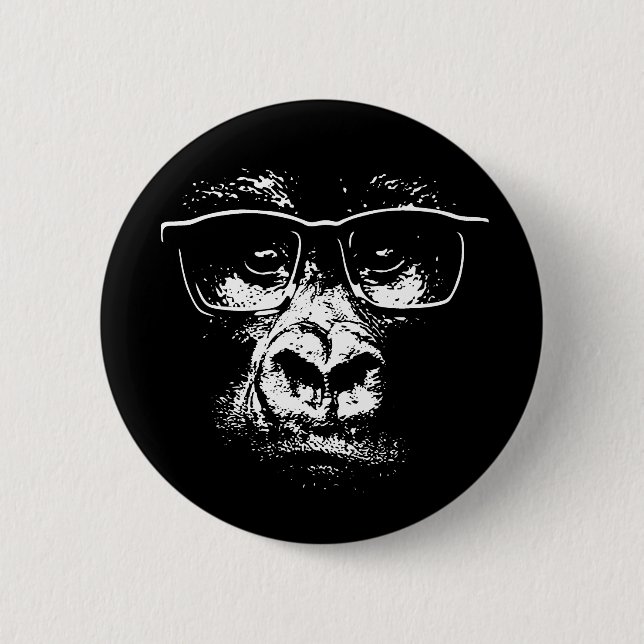 Glasses Gorilla Button (Front)