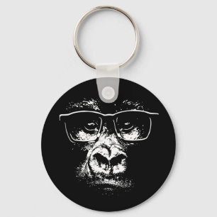 Glasses Gorilla Keychain