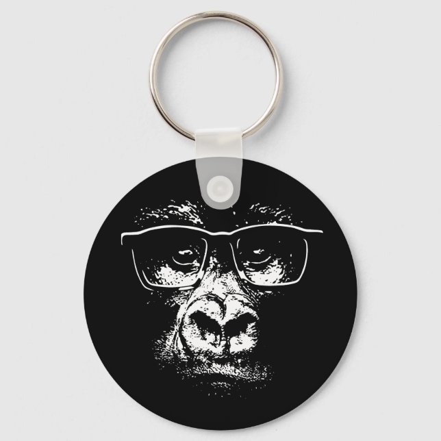 Glasses Gorilla Keychain (Front)