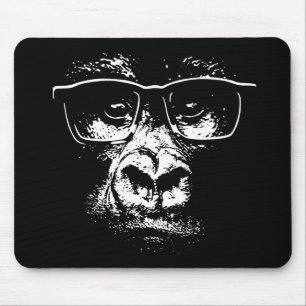 Glasses Gorilla Mouse Pad