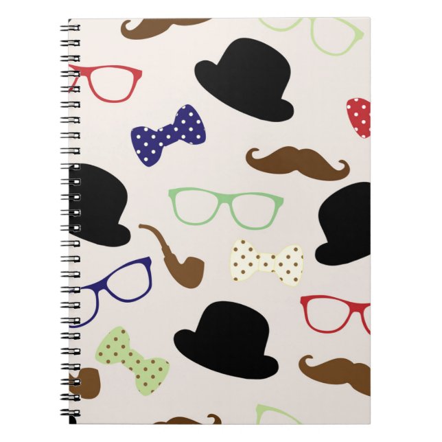 Glasses, Hats and Mustache Notebook (Front)