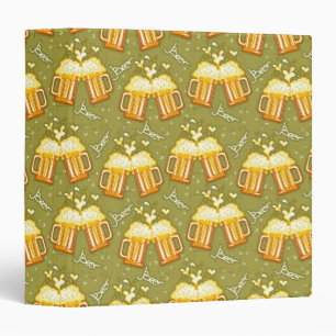 Glasses Of Beer Pattern Binder
