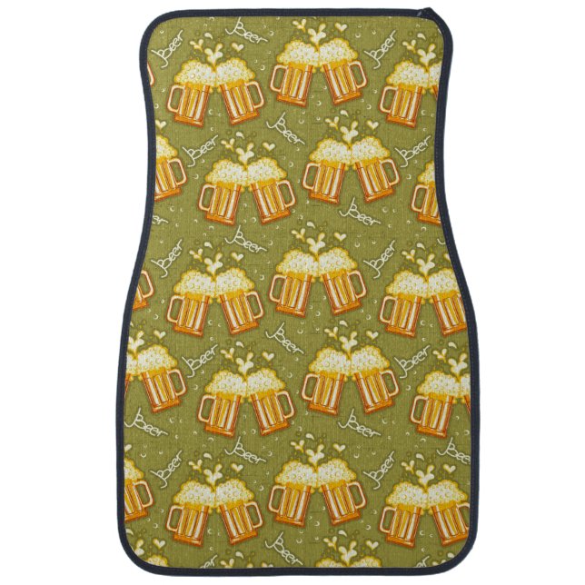 Glasses Of Beer Pattern Car Floor Mat (Front)