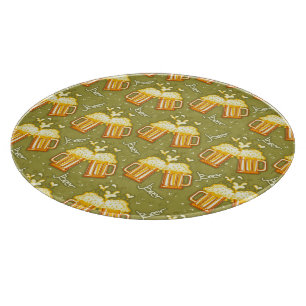 Glasses Of Beer Pattern Cutting Board