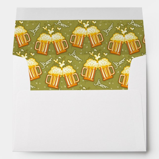 Glasses Of Beer Pattern Envelope (Back (Bottom))