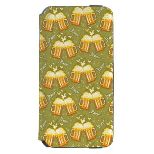 Glasses Of Beer Pattern iPhone 6/6s Wallet Case