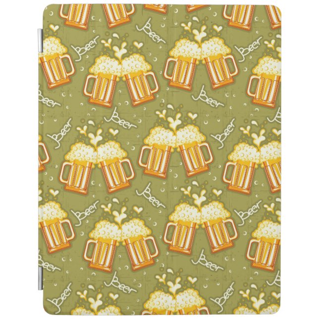 Glasses Of Beer Pattern iPad Smart Cover (Front)