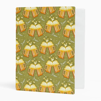 Glasses Of Beer Pattern Mini Binder