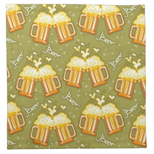 Glasses Of Beer Pattern Napkin