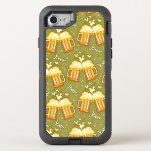 Glasses Of Beer Pattern OtterBox Defender iPhone SE/8/7 Case