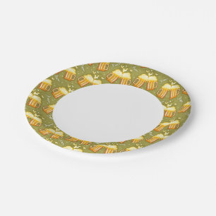 Glasses Of Beer Pattern Paper Plates
