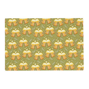 Glasses Of Beer Pattern Placemat
