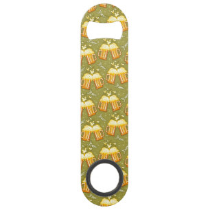 Glasses Of Beer Pattern Speed Bottle Opener