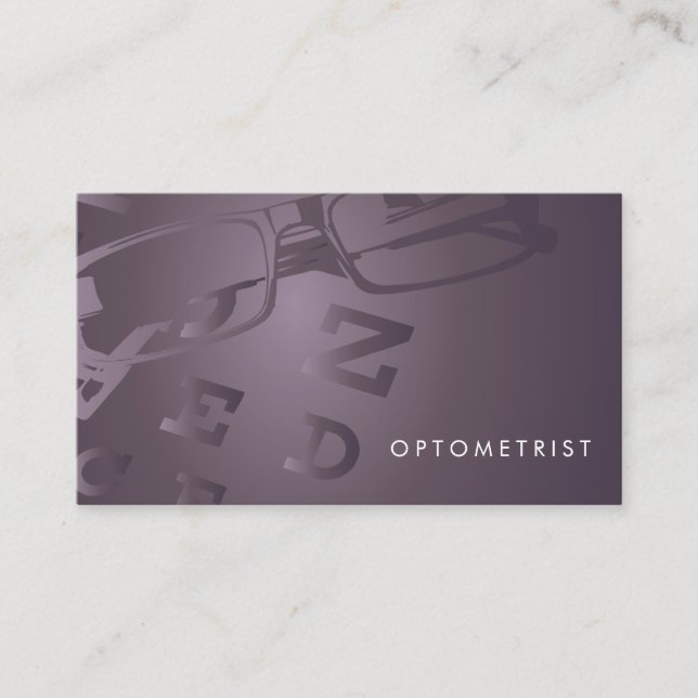 Glasses Optometrist business card (Front)