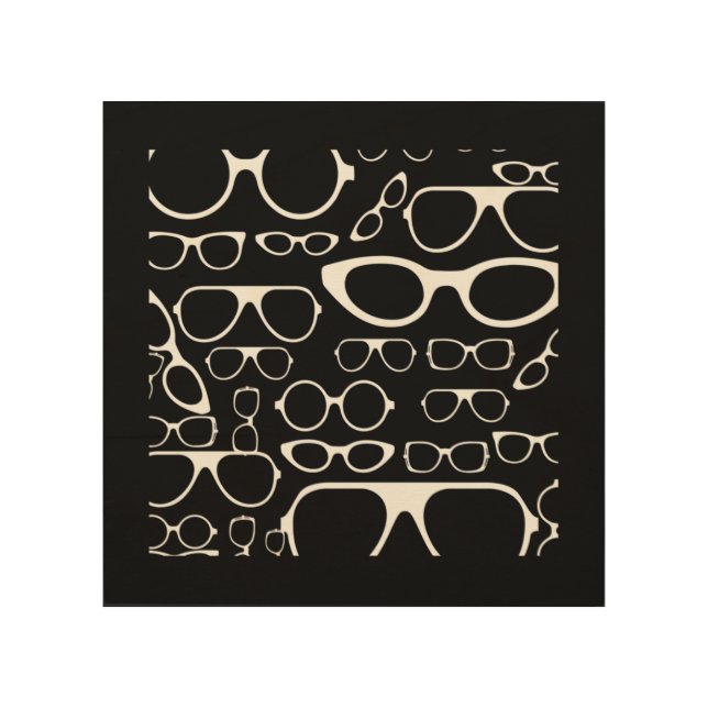 Glasses pattern | perfect for optician office wood wall art (Front)