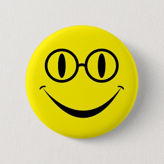 Glasses Pinback Button (Front)