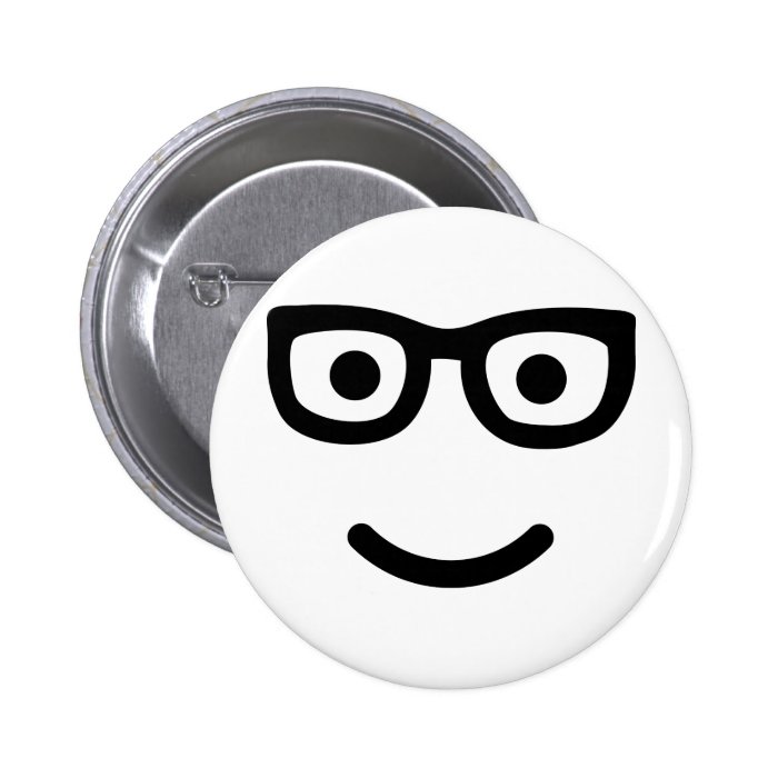 Glasses Smiley geek nerd Pins