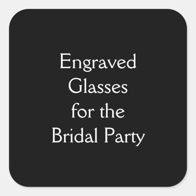 Glasses Square Sticker (Front)