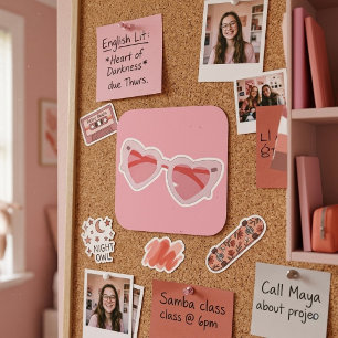 Glasses Square Sticker