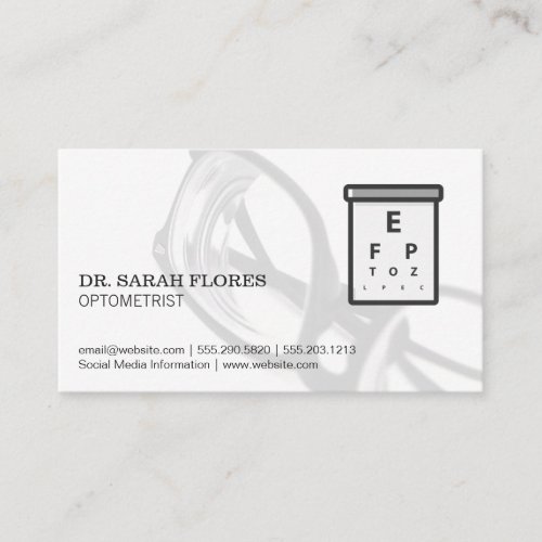 Glasses  Vision Chart Business Card