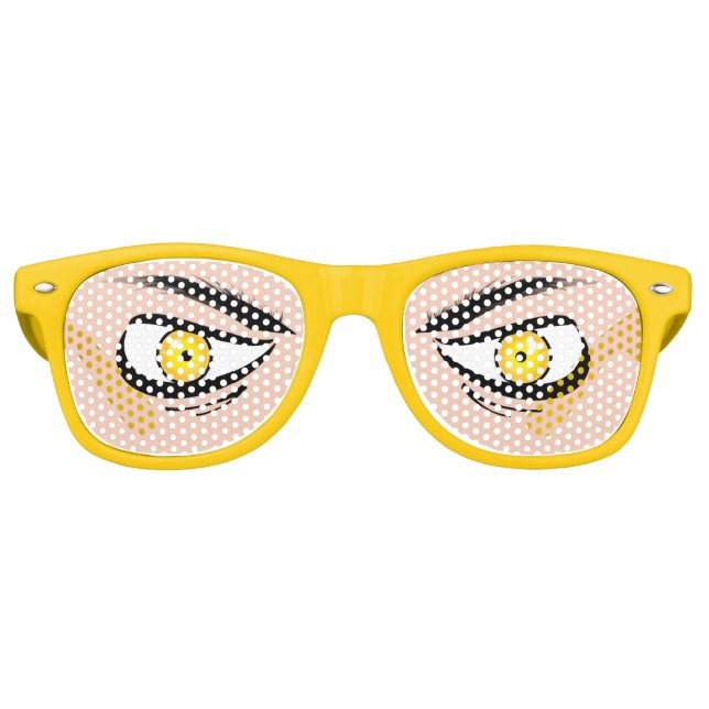 Glasses With Yellow Mean Eyes Lenses (Front)