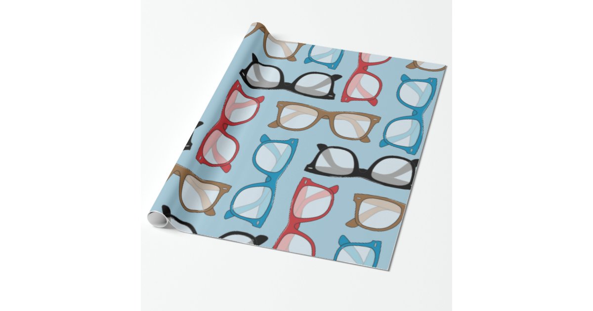 glasses wrapping paper Zazzle