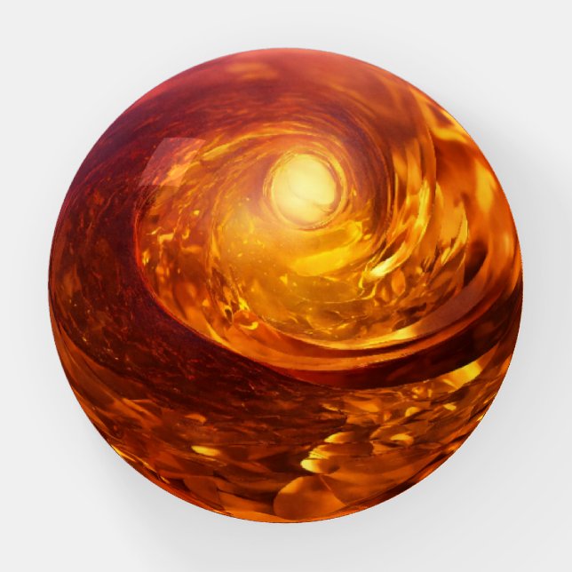 Glassmorphism Elegance Abstract Design Paperweight (Front)