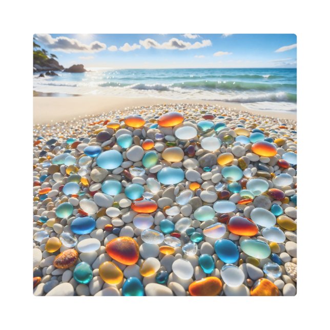 Glasspebblebeach 4 metal print (Front)