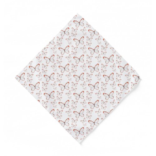 Glasswing butterfly cartoon illustration bandana