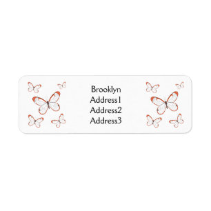 Glasswing butterfly cartoon illustration label
