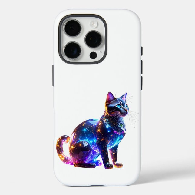 Glassy Colorful Cat Case-Mate iPhone Case (Back)