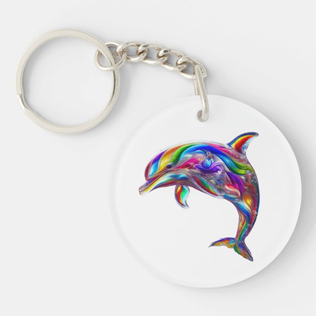 Glassy Dolphin Keychain (Front)