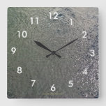 Glassy Water Wall Clock With Numbers at Zazzle