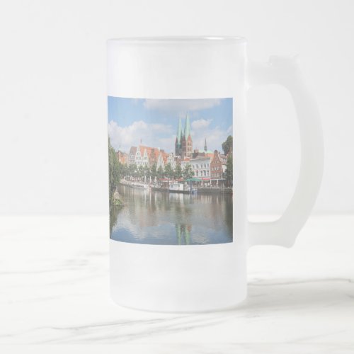 Glastasse Lbeck Frosted Glass Beer Mug