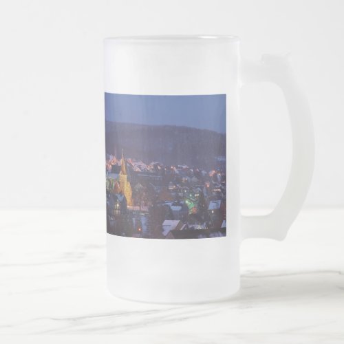 Glastasse Netphen_Deuz in winter Frosted Glass Beer Mug