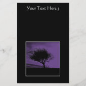 Glastonbury Hawthorn. Tree on Hill. Violet, Black. (Back)