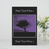 Glastonbury Hawthorn. Tree on Hill. Violet, Black. (Standing Front)